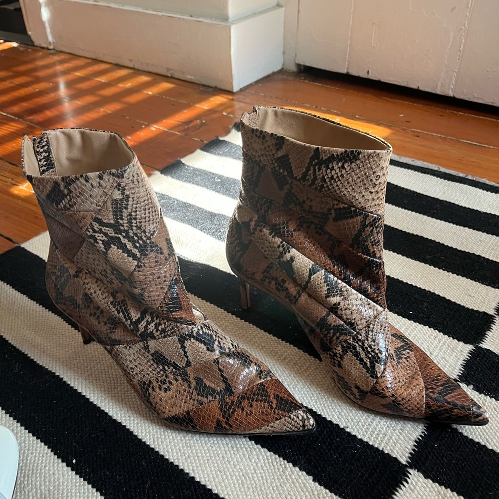 Schutz leather printed boots